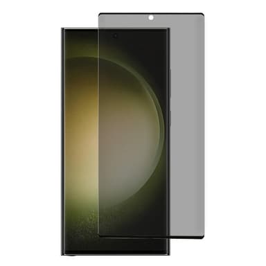 2-PACK SKALO Samsung Galaxy S23 Ultra Privacy Skärmskydd Härdat Glas - Svart