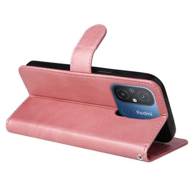 SKALO Xiaomi Redmi 12C 4G Plånboksfodral i PU-Läder - Rosa