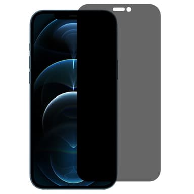 SKALO iPhone 12 Privacy Skärmskydd Härdat Glas - Svart