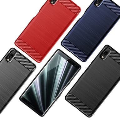 Stöttåligt Armor Carbon TPU-skal Sony Xperia L3 - Röd