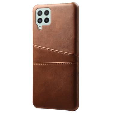 SKALO Samsung A22 4G PU-Läder Korthållare Skal - Brun