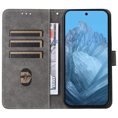 SKALO Google Pixel 9 Pro XL Plånboksfodral i PU-Läder - Blå