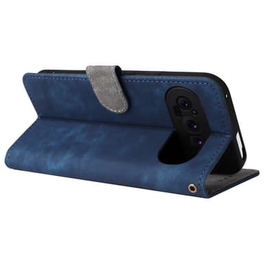 SKALO Google Pixel 9 Pro XL Plånboksfodral i PU-Läder - Blå