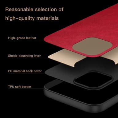 SKALO OnePlus Nord 4 PU-Läder Hybrid Skal - Röd