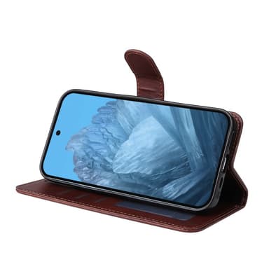 SKALO Google Pixel 9/9 Pro PU-Läder Plånboksfodral - Brun
