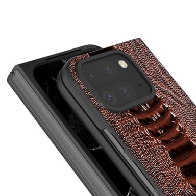 ABEEL Google Pixel 9 Pro Fold Crocodile Skal - Brun