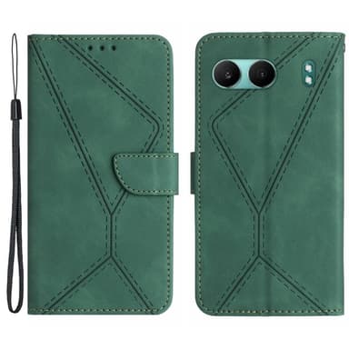 SKALO OnePlus Nord 4 Embossed Plånboksfodral i PU-Läder - Grön