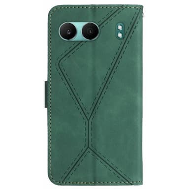 SKALO OnePlus Nord 4 Embossed Plånboksfodral i PU-Läder - Grön