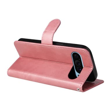 SKALO Google Pixel 9/9 Pro PU-Läder Plånboksfodral - Rosa