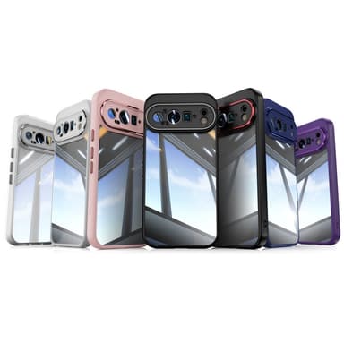 SKALO Google Pixel 9 Pro XL Silky Touch TPU + Akryl Metallknappar Skal - Svart