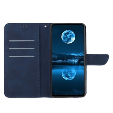 SKALO OnePlus Nord 4 Embossed Plånboksfodral i PU-Läder - Blå