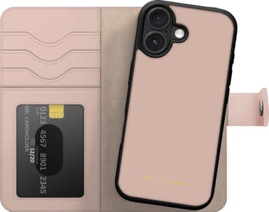 Ideal of Sweden Magnet Wallet+ iPhone 16 plånboksfodral (rosa)