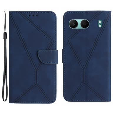 SKALO OnePlus Nord 4 Embossed Plånboksfodral i PU-Läder - Blå