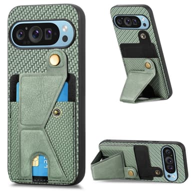 SKALO Google Pixel 9/9 Pro Carbon FIber Kortfack - Grön