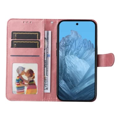 SKALO Google Pixel 9/9 Pro PU-Läder Plånboksfodral - Rosa