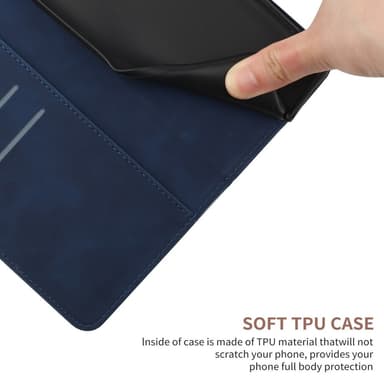 SKALO OnePlus Nord 4 Embossed Plånboksfodral i PU-Läder - Blå