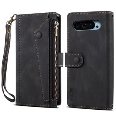 SKALO Google Pixel 9/9 Pro ESEBLE Big Wallet Plånboksfodral - Svart
