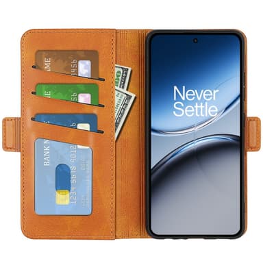 SKALO OnePlus Nord 4 Premium Plånboksfodral - Brun
