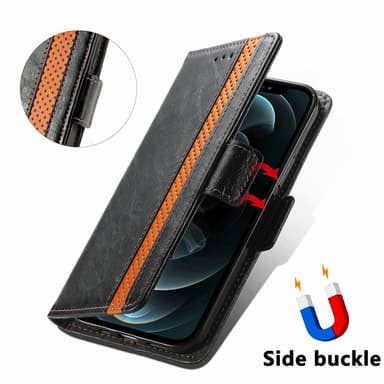 SKALO Google Pixel 9/9 Pro CASENEO 002 Series Premium PU-Läder Plånbok - Svart