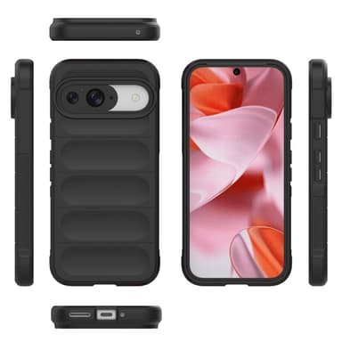 SKALO Google Pixel 9/9 Pro Rugged Bumpers TPU-Skal - Svart