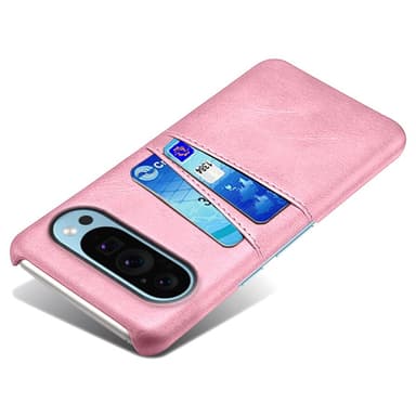 SKALO Google Pixel 9/9 Pro PU Läder Skal med Korthållare/Plånbok - Roséguld