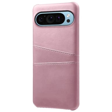 SKALO Google Pixel 9/9 Pro PU Läder Skal med Korthållare/Plånbok - Roséguld