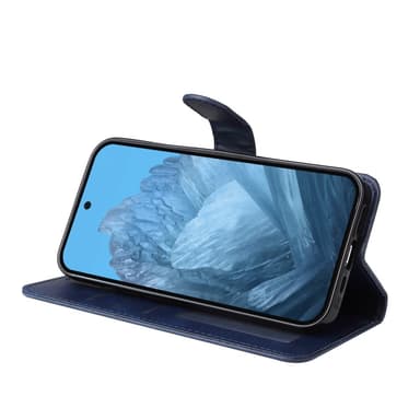 SKALO Google Pixel 9/9 Pro PU-Läder Plånboksfodral - Blå