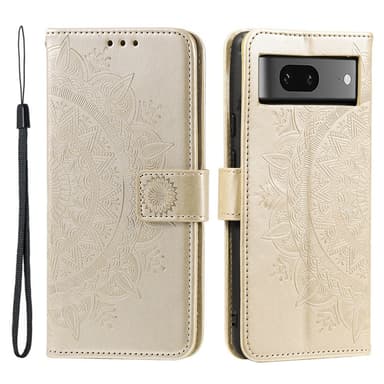 SKALO Google Pixel 9/9 Pro Mandala Plånboksfodral - Guld