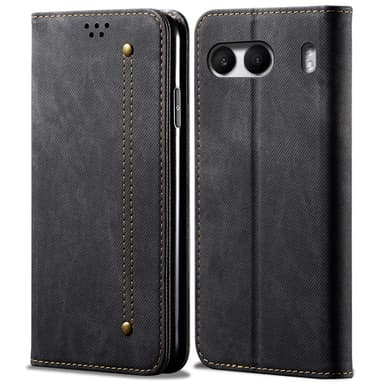 SKALO OnePlus Nord 4 Jeans Plånboksfodral - Svart