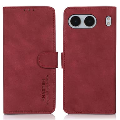 SKALO OnePlus Nord 4 KHAZNEH Plånboksfodral i PU-Läder - Röd