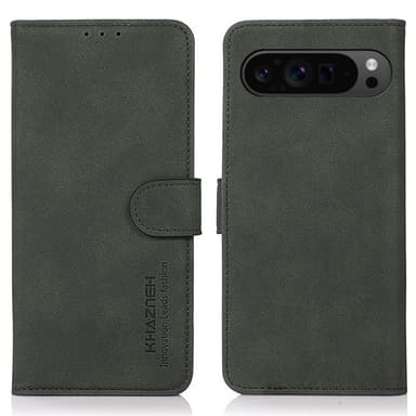 SKALO Google Pixel 9 Pro XL KHAZNEH Plånboksfodral i PU-Läder - Grön