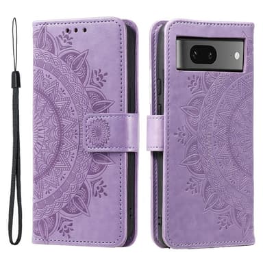SKALO Google Pixel 9/9 Pro Mandala Plånboksfodral - Lila