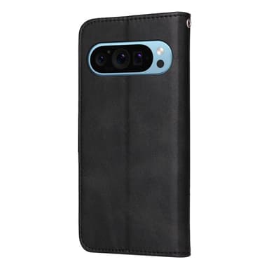 SKALO Google Pixel 9/9 Pro PU-Läder Plånboksfodral - Svart