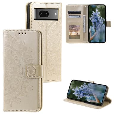 SKALO Google Pixel 9/9 Pro Mandala Plånboksfodral - Guld