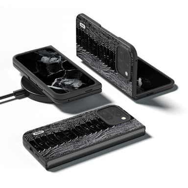 ABEEL Google Pixel 9 Pro Fold Crocodile Skal - Svart
