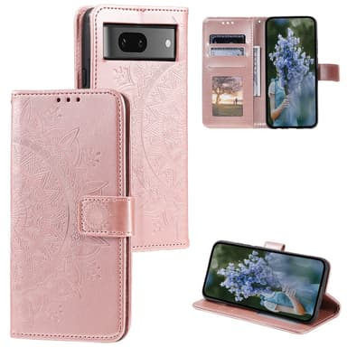 SKALO Google Pixel 9/9 Pro Mandala Plånboksfodral - Roséguld
