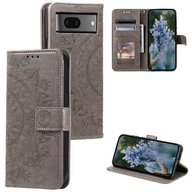 SKALO Google Pixel 9/9 Pro Mandala Plånboksfodral - Grå
