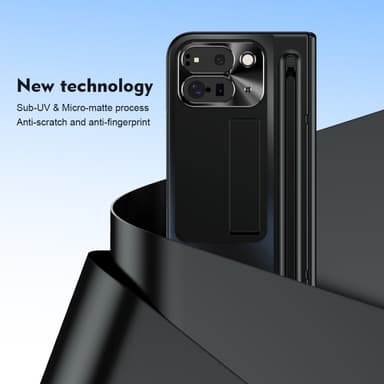 SKALO Google Pixel 9 Pro Fold Härdat Glas Stylus Pen Skal - Svart