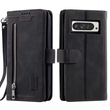 SKALO Google Pixel 9 Pro XL Big Wallet 9-FACK Plånboksfodral - Svart