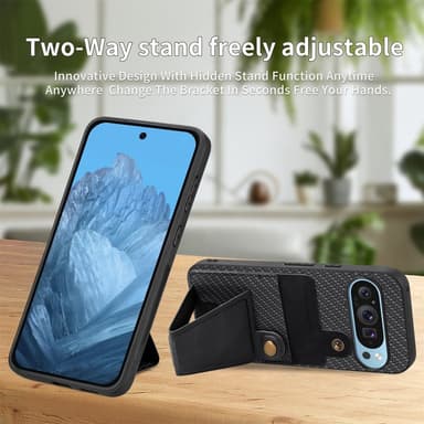 SKALO Google Pixel 9/9 Pro Carbon FIber Kortfack - Svart