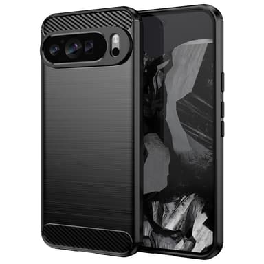 SKALO Google Pixel 9 Pro XL Armor Carbon Stöttåligt TPU-skal - Svart