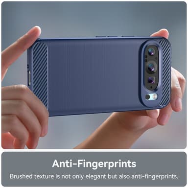 SKALO Google Pixel 9/9 Pro Armor Carbon Stöttåligt TPU-skal - Blå