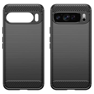 SKALO Google Pixel 9 Pro XL Armor Carbon Stöttåligt TPU-skal - Svart