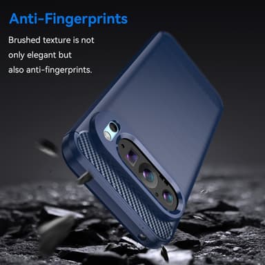 SKALO Google Pixel 9/9 Pro Armor Carbon Stöttåligt TPU-skal - Blå