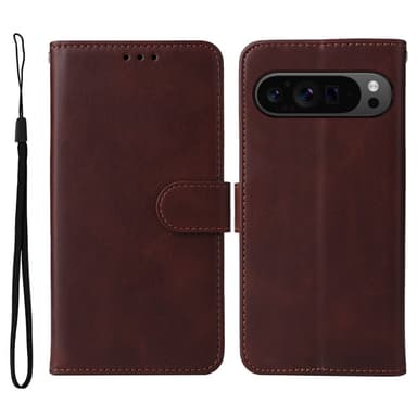 SKALO Google Pixel 9 Pro XL PU-Läder Plånboksfodral - Brun