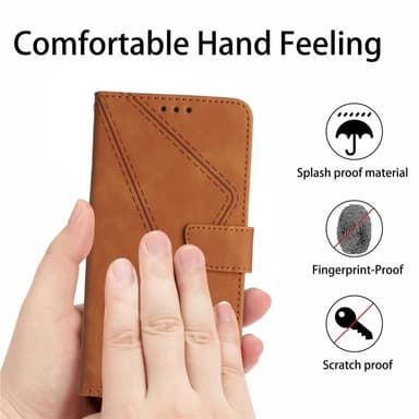 SKALO OnePlus Nord 4 Embossed Plånboksfodral i PU-Läder - Brun