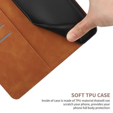 SKALO OnePlus Nord 4 Embossed Plånboksfodral i PU-Läder - Brun