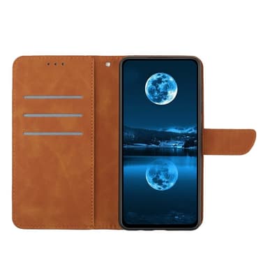 SKALO OnePlus Nord 4 Embossed Plånboksfodral i PU-Läder - Brun