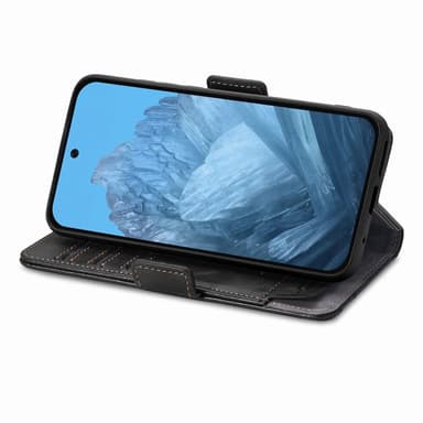 SKALO Google Pixel 9 Pro XL CASENEO 002 Series Premium PU-Läder Plånbok - Svart