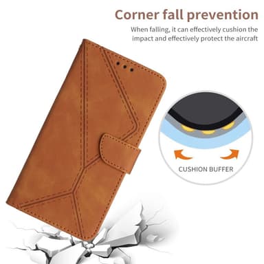 SKALO OnePlus Nord 4 Embossed Plånboksfodral i PU-Läder - Brun